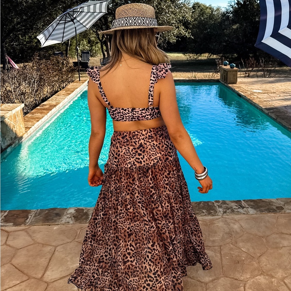 Leopard Print Swim Skirt. NWOT.